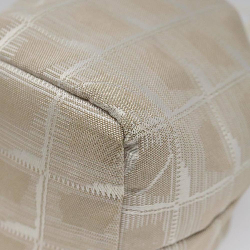CHANEL New Travel Line Purse Pouch Nylon Beige CC Auth yk17133 - Picture 9 of 16